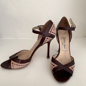Jimmy Choo Pink & Maroon Heels